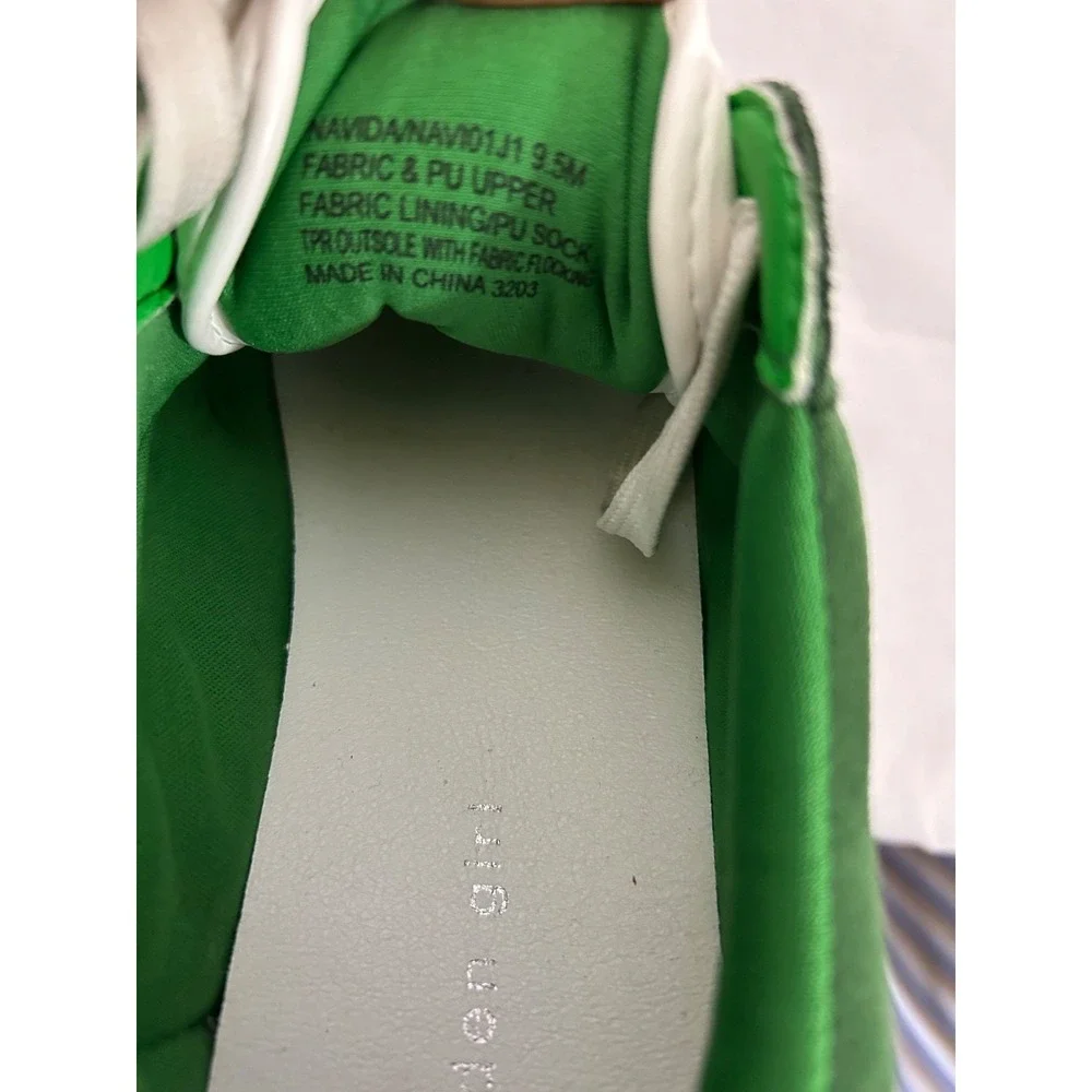 Madden Girl Navida Green White  Lace-Up Low-Top Platform Sneakers Sz 9.5